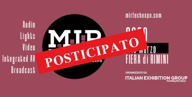 MIR TECH 2020 viene rinviato a data da definirsi