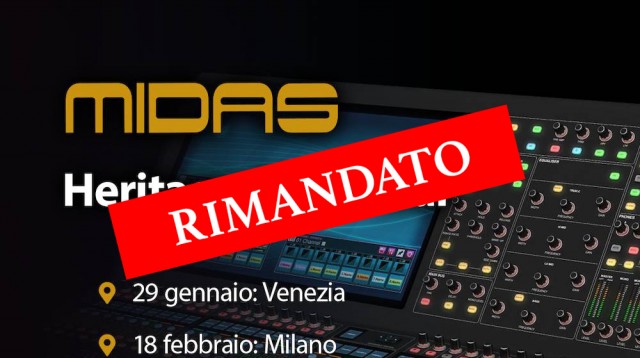 Midas On Tour rimandato a data da destinarsi