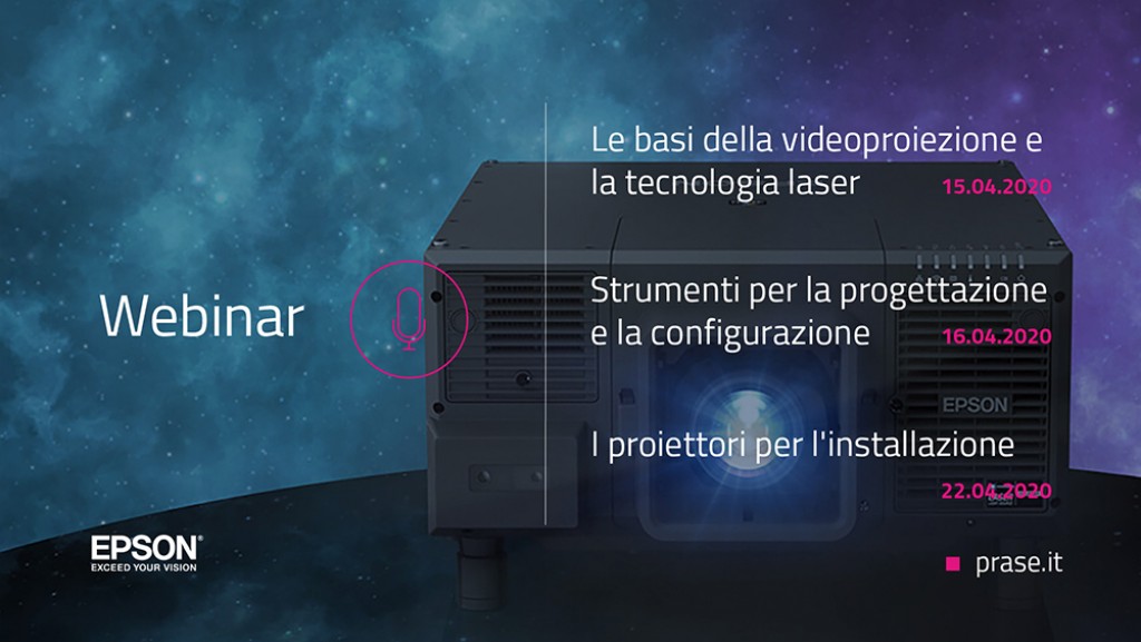 Un ciclo di tre webinar dedicati alla tecnologia Epson Un ciclo di tre webinar dedicati alla tecnologia Epson