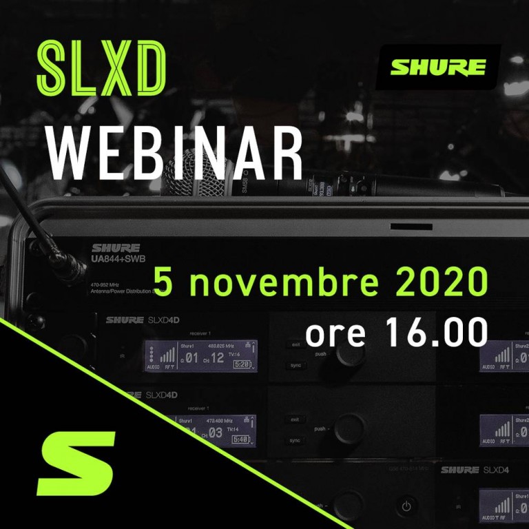 A novembre il Webinar Shure SLX-D A novembre il Webinar Shure SLX-D