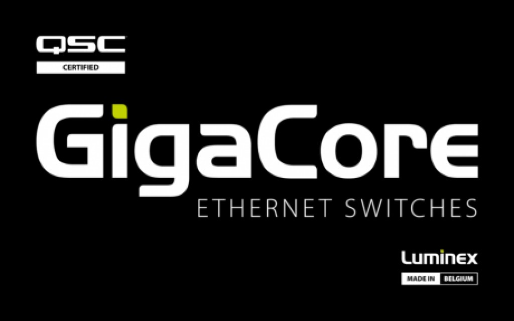 Switch Luminex GigaCore certificati per l'uso con Q-SYS Switch Luminex GigaCore certificati per l'uso con Q-SYS