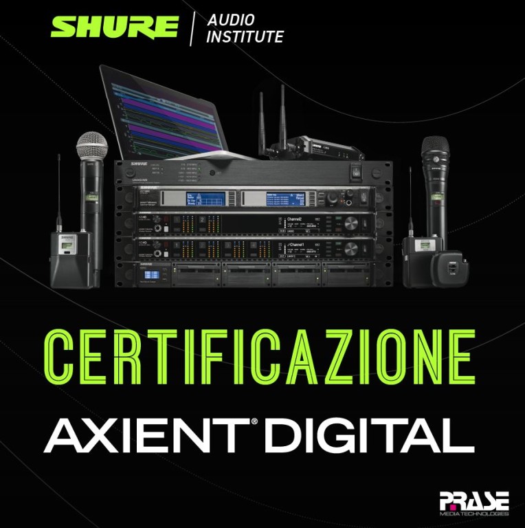 Shure Axient Digital Certification in italiano