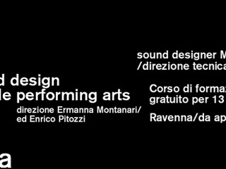 Fino al 22 febbraio è aperto il bando per il corso di Sound Design