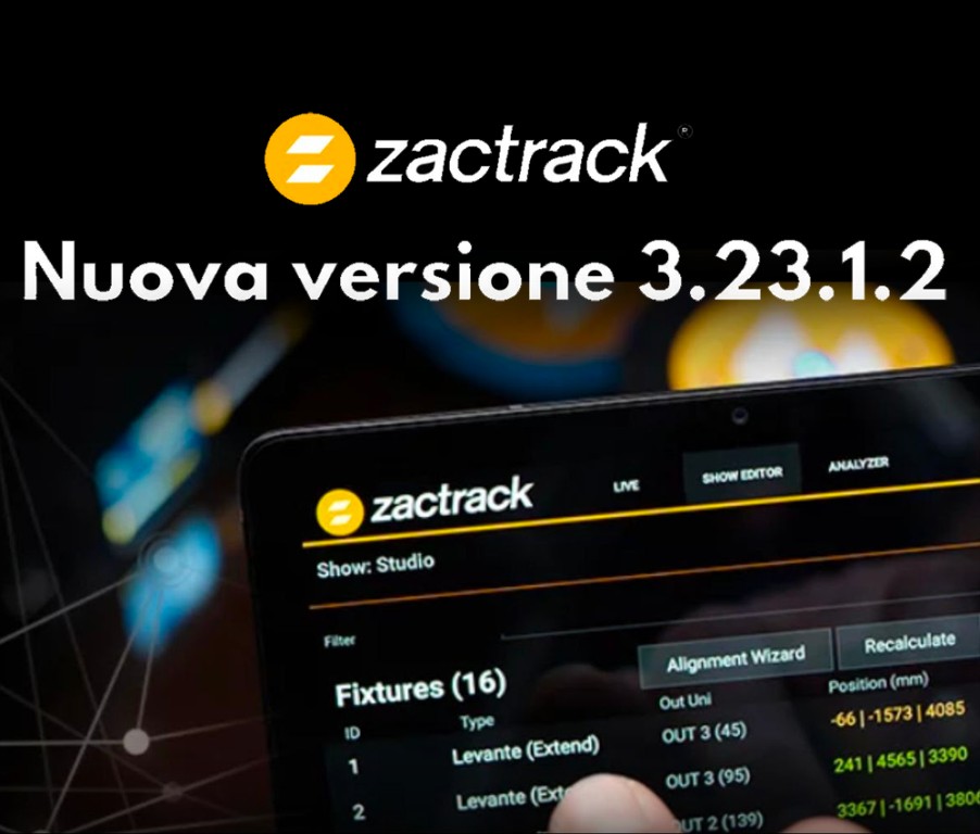 Zactrack versione 3.23.1.2 Zactrack versione 3.23.1.2