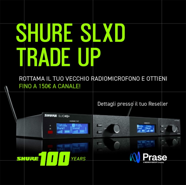 Prase lancia la promo trade-up per Shure SLXD Prase lancia la promo trade-up per Shure SLXD