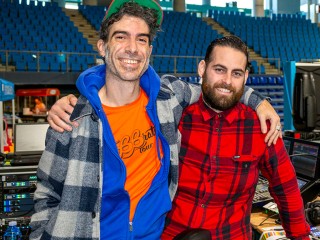 Giorgio “Josh” Geromin - Lighting designer; Giovanni Porcaro - Lighting operator assistant