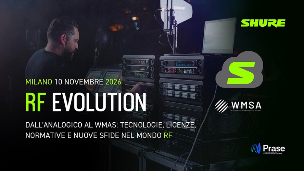 Shure RF Evolution - Milano 10 novembre 2026 Shure RF Evolution - Milano 10 novembre 2026