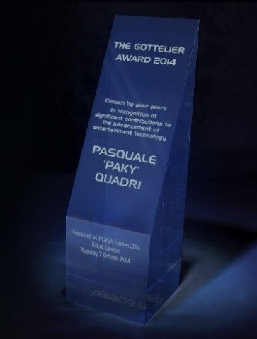 Pasquale ‘Paky’ Quadri vince il Gottelier Award